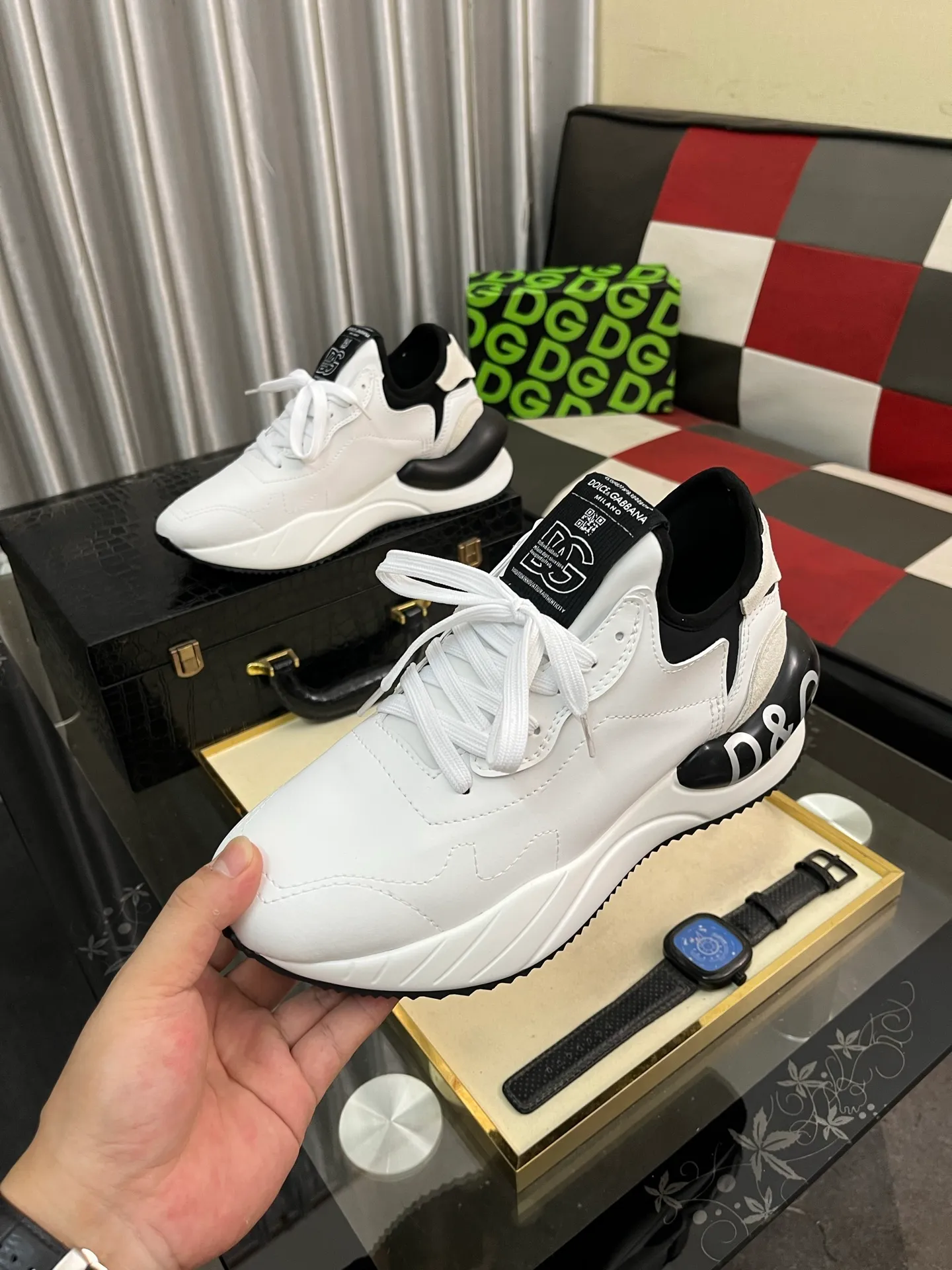 Men's shoes 💰540⌚️⌚️【DG～】Couple casual shoes 2025z cabinet simultaneous sale 🔶Size: 35-46#️⃣The upper is made of multi-material splicing ➕Mesh lining, comfortable and breathable, sole: original comfortable and wear-resistant outsole, ⚠️The real thing📱Photographed🎬The real thing is better📢📢📢